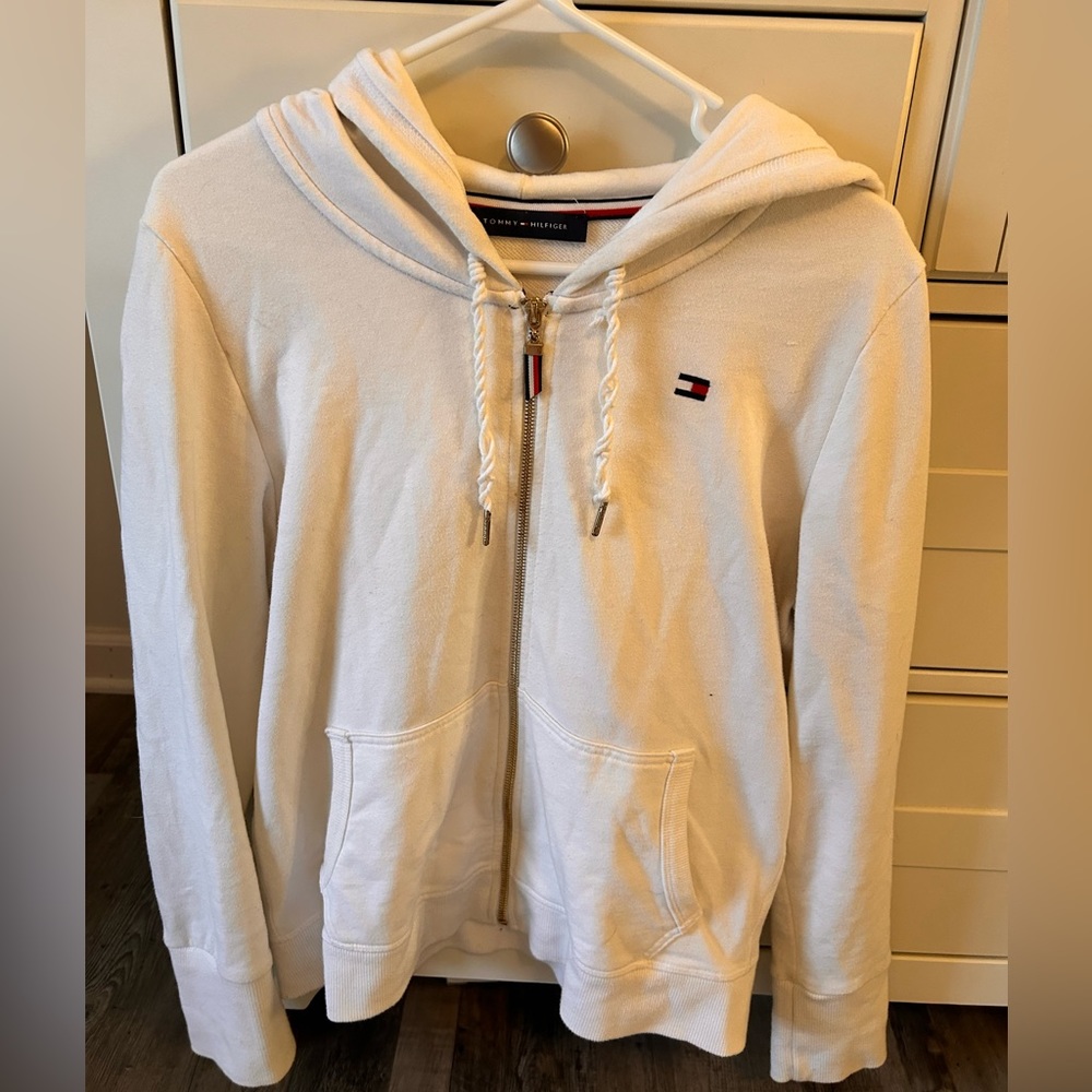 White Zip Up